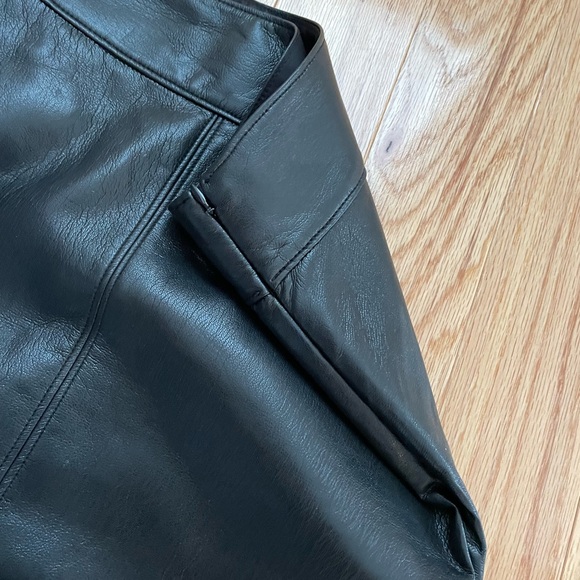 Aritzia midi length leather skirt - Picture 3 of 5